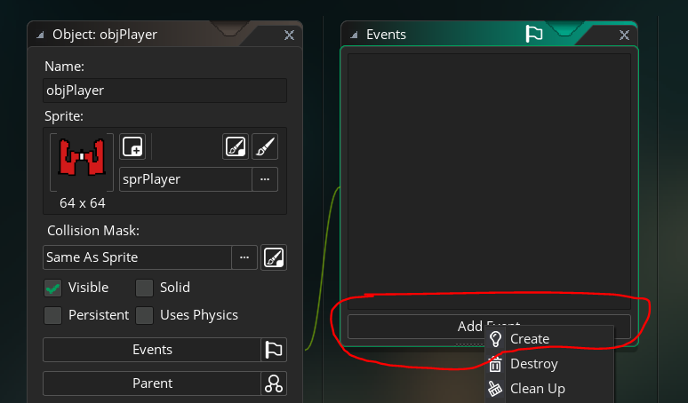 create event